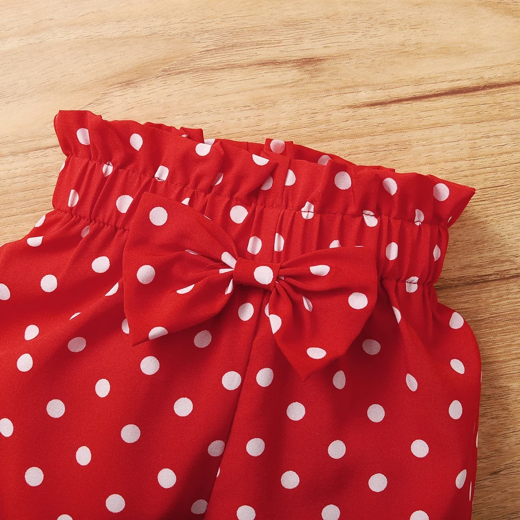 Lovely Girl - Red Polka Dot Bodysuit, Shorts & Headband