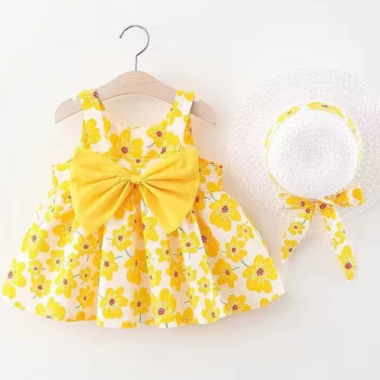 Lil Miss Sunshine - Summer Floral Dress & Hat