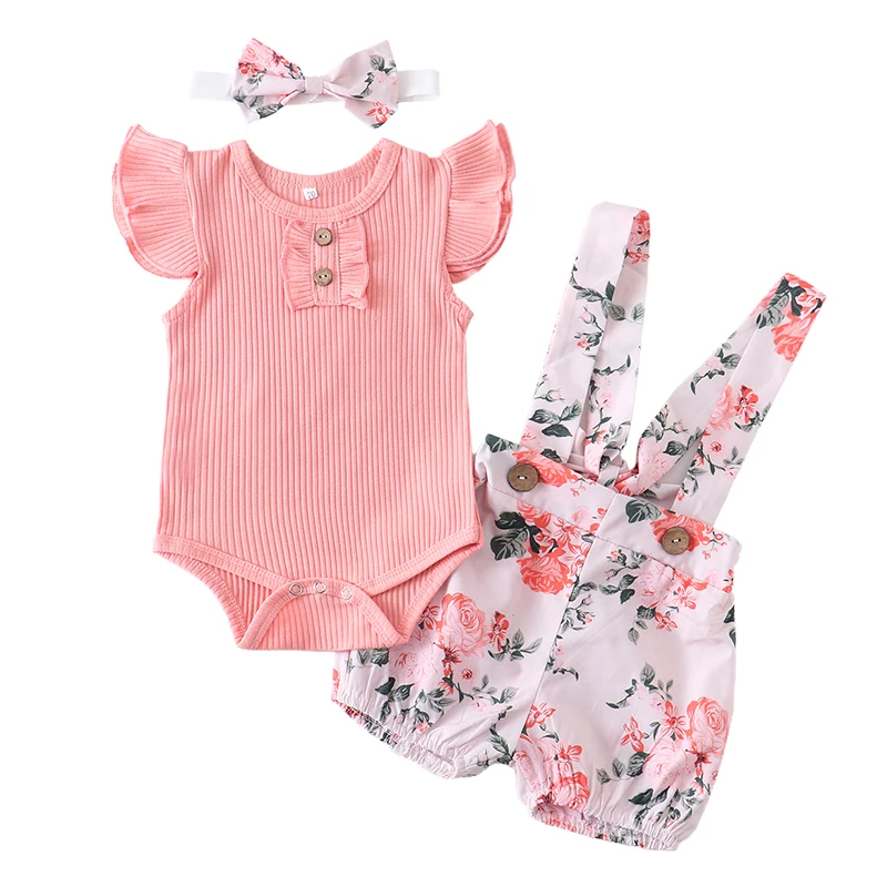 Anaiah's Dream - Ruffle Romper Outfit with Bow Headband