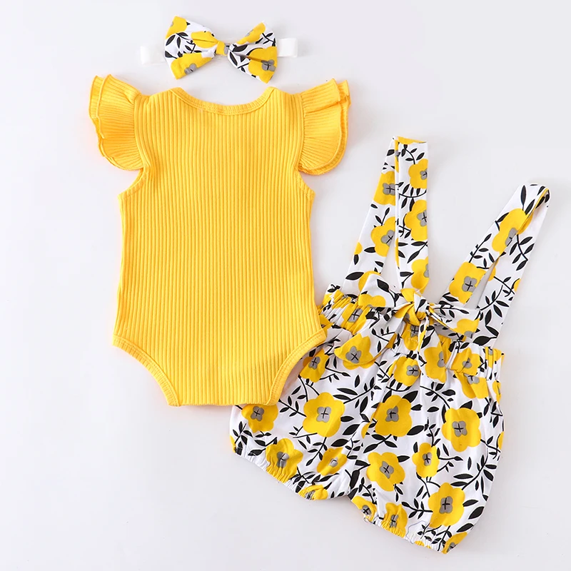 Anaiah's Dream - Ruffle Romper Outfit with Bow Headband